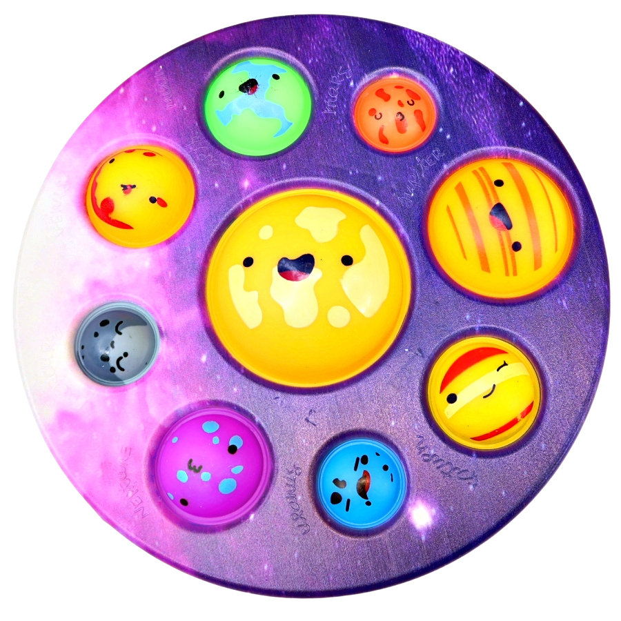 Solar System Random Color Dimple Fidget Toy Momo Slimes