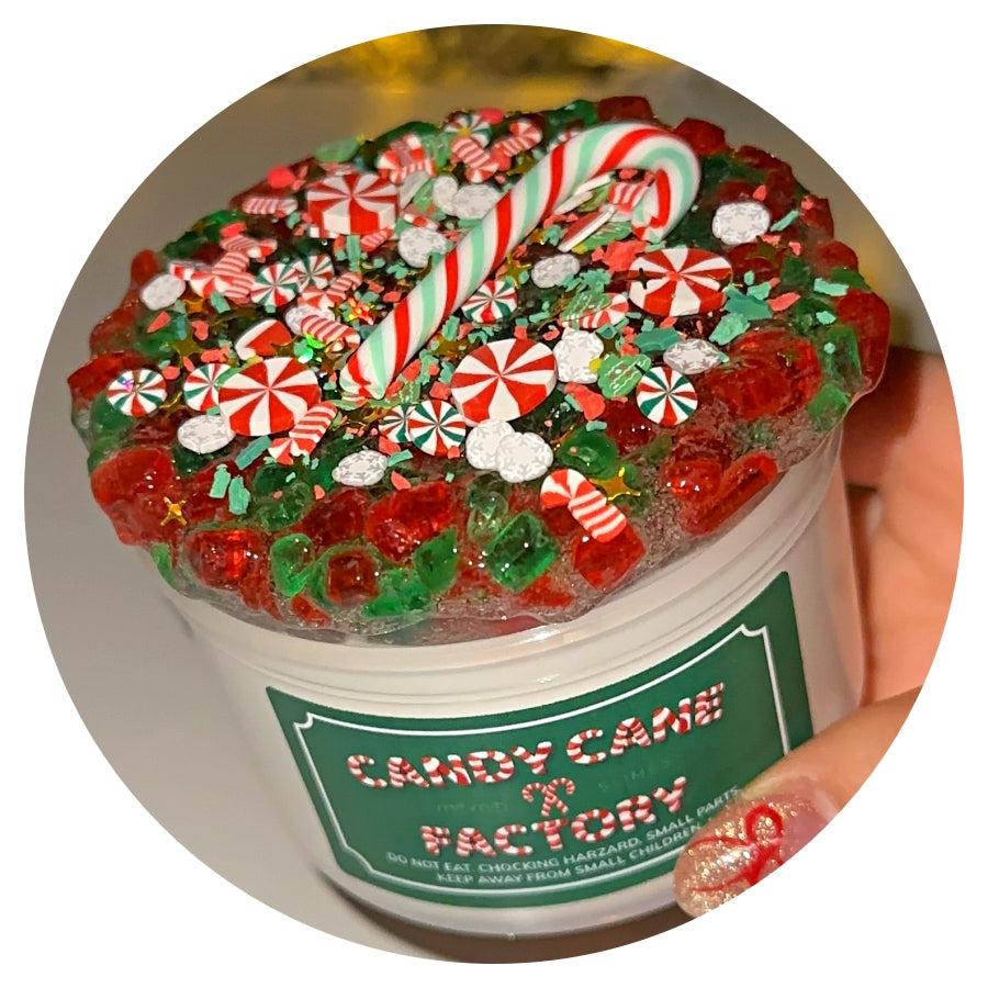 Candy Cane Factory Slime