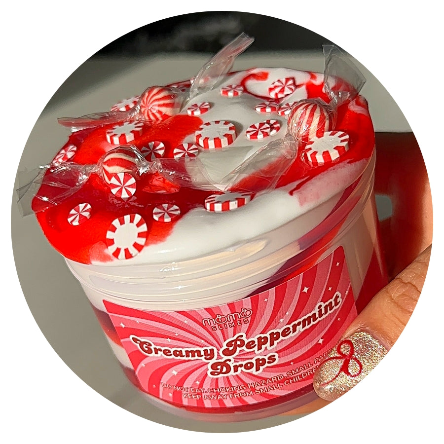Creamy Peppermint Drops Slime