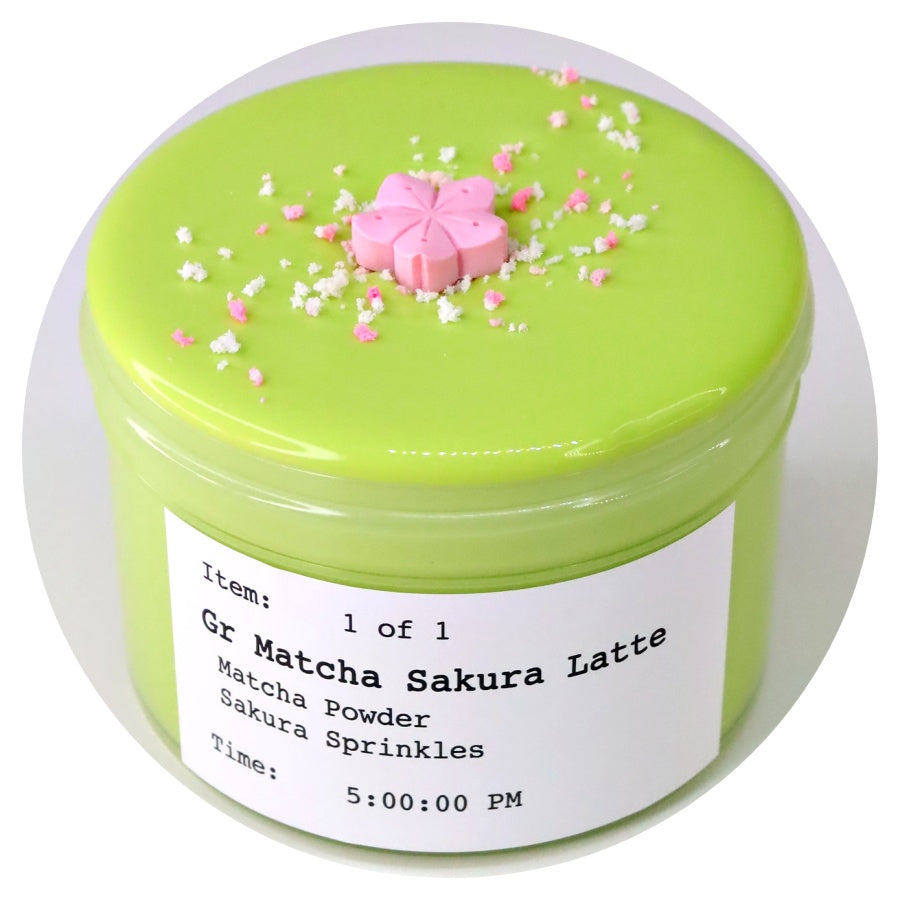 Matcha Sakura Latte Slime – Momo Slimes