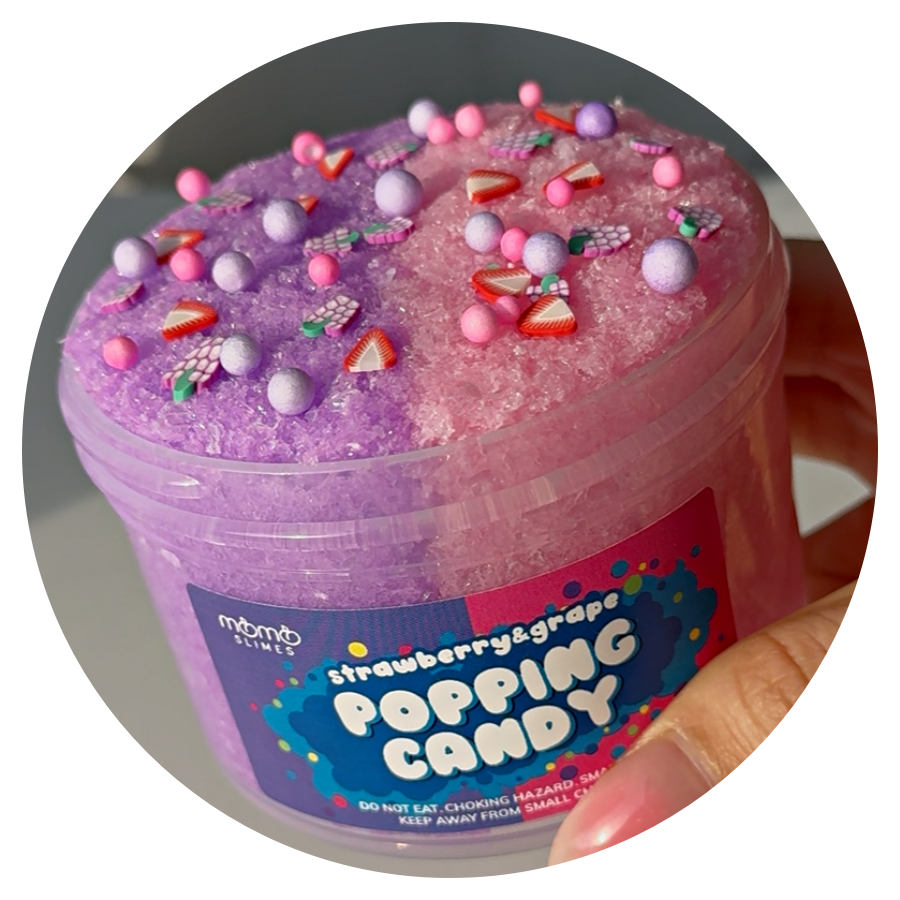 Strawberry&Grape Popping Candy Slime – Momo Slimes