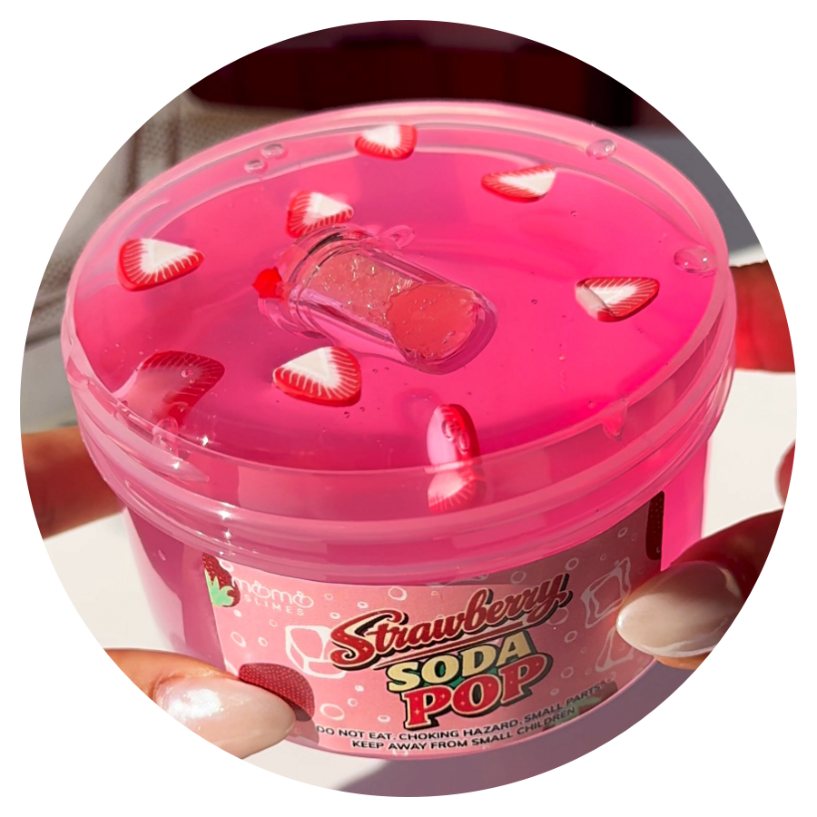 Strawberry Soda Pop Slime – Momo Slimes
