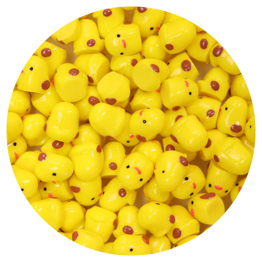 40pcs Yellow Chick Charms