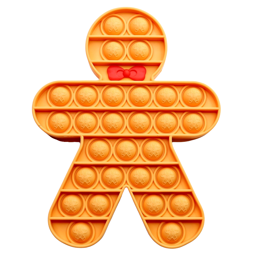 Gingerbread Man Push Pop Bubble Fidget Toy – Momo Slimes