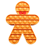 Gingerbread Man Push Pop Bubble Fidget Toy