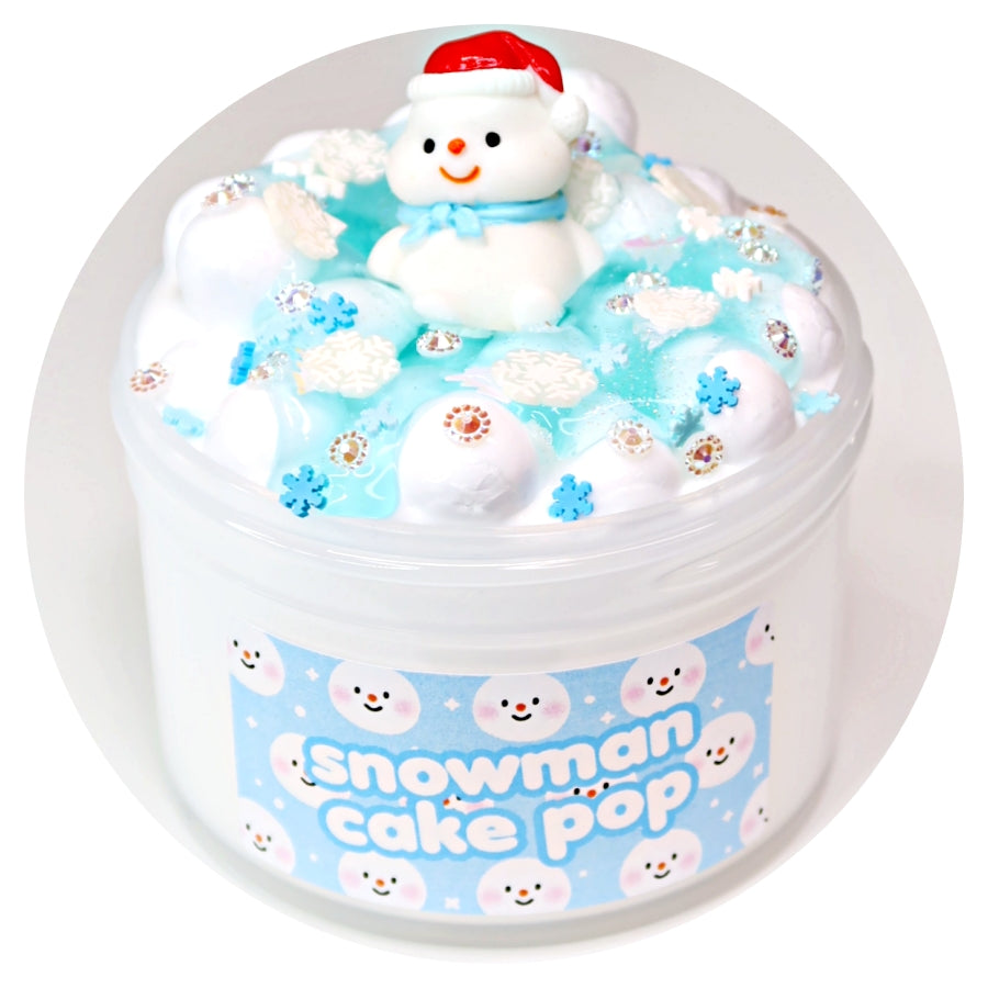 Snowman Cake Pop Slime